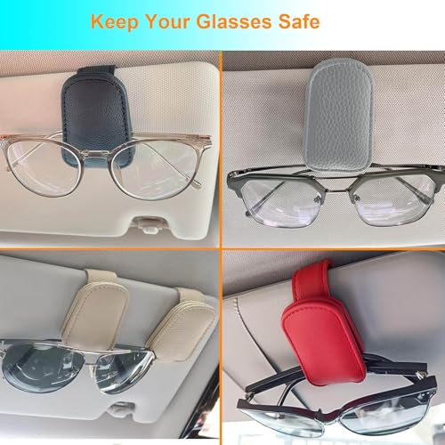 Soporte de lentes de sol para automóvil, clip magnético de c