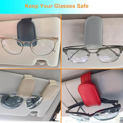 Soporte de lentes de sol para automóvil, clip magnético de c