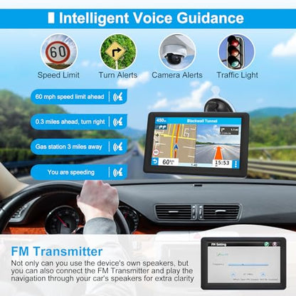 Navegador GPS para coche, camión, RV, mapa más reciente de 2