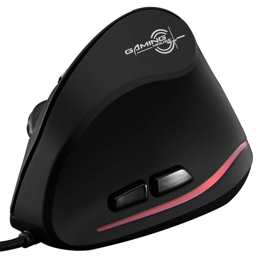 ZLOT Ratón vertical con cable, diseño ergonómico USB LED rat
