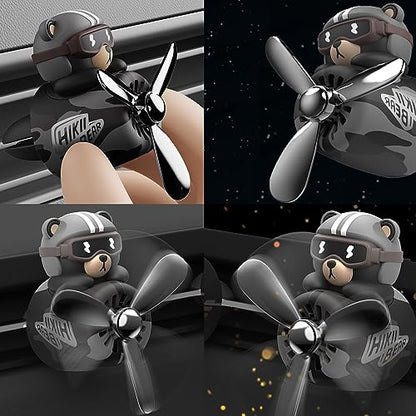 Cacacece Ambientadores para automóvil, lindo oso piloto, dif