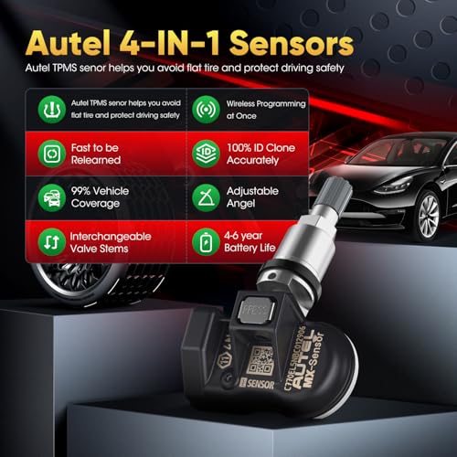 Autel Juego de 8 sensores TPMS, sensor MX-2 en 1, 315 MHz +