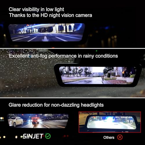 8.2″ Rear View Mirror Camera OEM with IPS Screen, Detached F