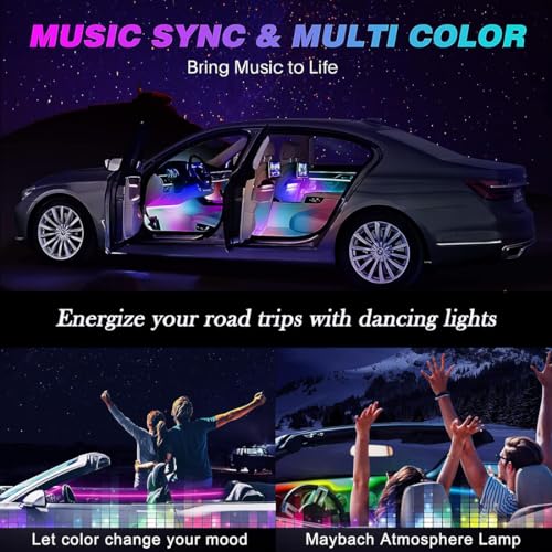 Luces LED para interiores de automóvil, luces RGB interiores