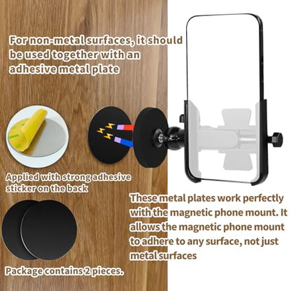 Soporte magnético de metal para teléfono con soporte de grab