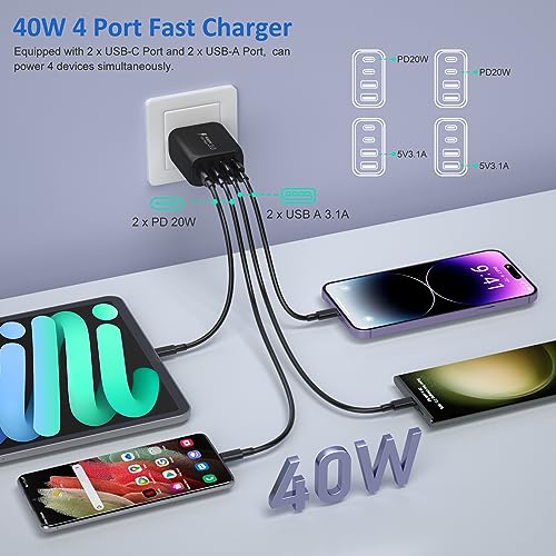 Cargador para iPhone 16/15 Pro Max, paquete de 2 adaptadores