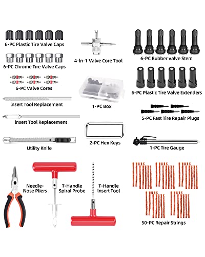 ORCISH - Kit de reparación de neumáticos de 98 piezas, kit d