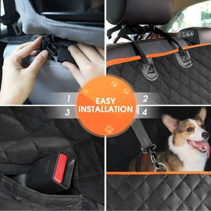 Funda de asiento de coche para perro, hamaca impermeable par