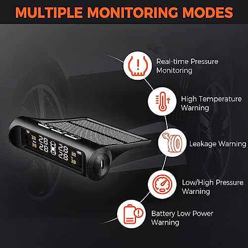 VAOYAO Sistema de monitoreo de presión de neumáticos TPMS, s