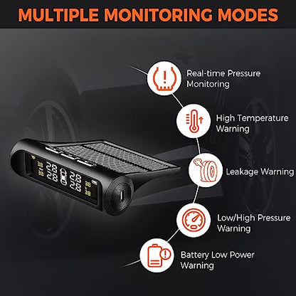 VAOYAO Sistema de monitoreo de presión de neumáticos TPMS, s