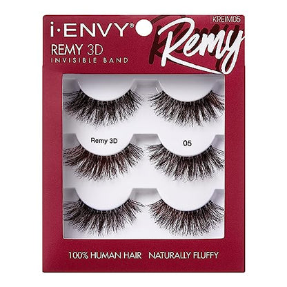 i-ENVY - Pestañas postizas, pestañas Remy 3D, paquete económ