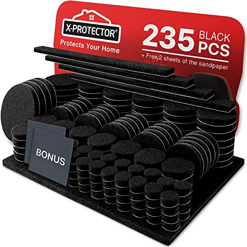 X-PROTECTOR - Almohadillas de fieltro para muebles, 235 piez