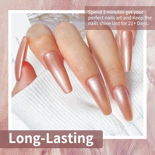 JODSONE Esmalte de uñas de gel de oro rosa de 0.3 fl oz, esm