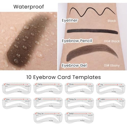 evpct Kit de lápiz de cejas para cejas, kit de trío de sello