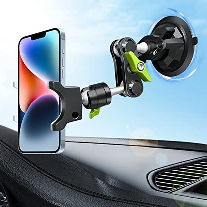 Soporte de ventosa para teléfono con rotación de 360°, brazo