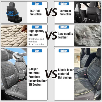 Fundas de asiento de automóvil, fundas de cuero para asiento