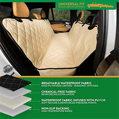 Funda de peluche Paws Pet para asiento trasero de Suv, imper