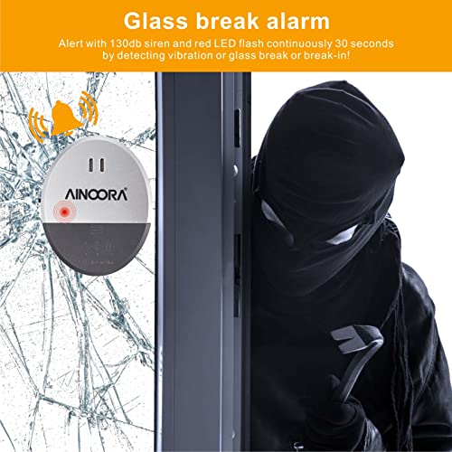 Paquete de 4 sensores de alarma de ventana, sensor de rotura