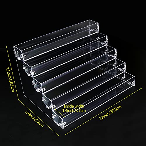 Organizador de lentes de sol de 5 niveles, soporte acrílico