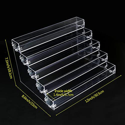 Organizador de lentes de sol de 5 niveles, soporte acrílico