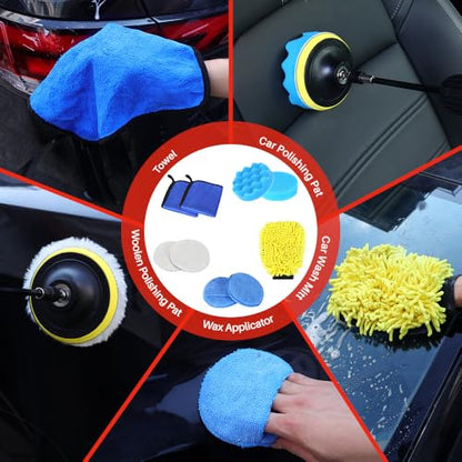 Juego de 30 cepillos de descarte de automóvil, kit de limpie