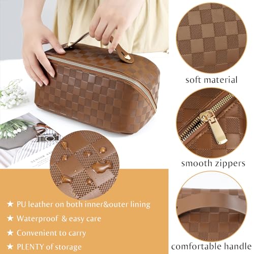 Bolsas de maquillaje de viaje a cuadros Bolsa organizadora d