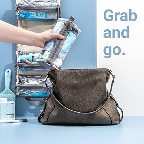 Bolsa de maquillaje enrollable colgante, kit de artículos de