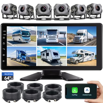Cámara de tablero de 6 canales 1080P Sistema de cámara de re
