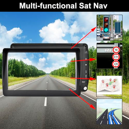 Navegador GPS para automóvil, último mapa 2025, pantalla HD