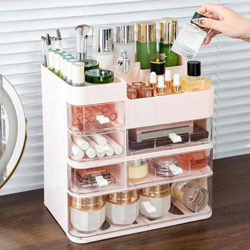 Organizador de maquillaje con 6 cajones, paquete de 2 organi