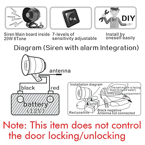 Sistema de protección de alarma de vehículo con 2 controles
