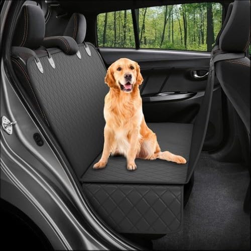 Protector de asiento trasero para perro, impermeable, a prue