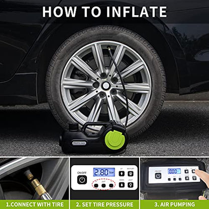 ActDoer Kit de gato eléctrico para coche hidráulico 5Ton 12V
