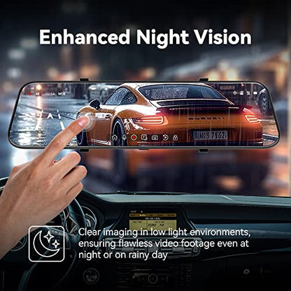 Pelsee P12 Pro 4K Mirror Dash Cam, cámara de espejo retrovis