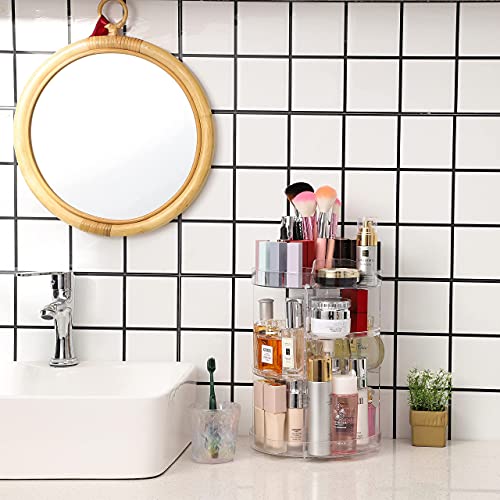 Cq acrylic Organizador de maquillaje giratorio de 360 grados