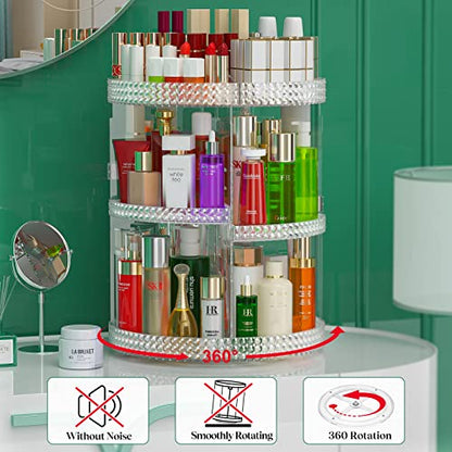 Awenia Organizador de maquillaje giratorio de 360 grados, al