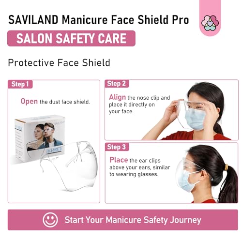 SAVILAND Máscara facial de uñas para taladro de uñas: visibi