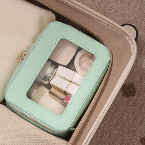 Bolsa de maquillaje transparente con asa, bolsa grande de as