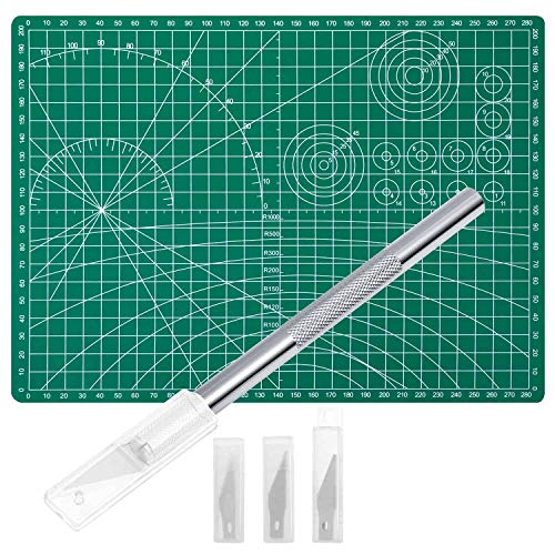 Anezus Cuchillo de precisión y tapete de corte autocurable,