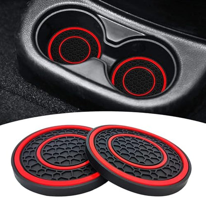 ZKFAR 2 posavasos de 2.75 pulgadas, posavasos de PVC de dobl