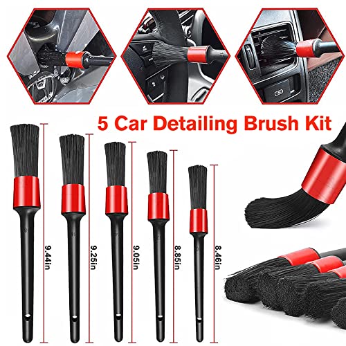 Kit de 26 piezas de detallado de automóvil, cepillos para de