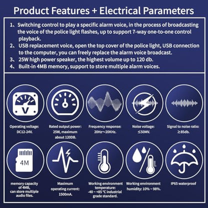 Alarma de luz de sonido, cuernos de seguridad industrial YSG