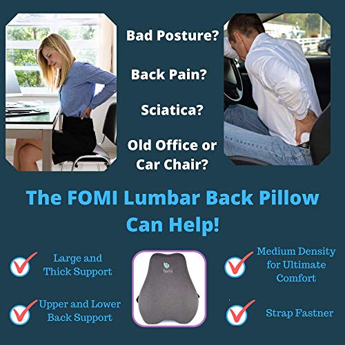 FOMI Almohada de apoyo lumbar extra alta | Almohadilla de es