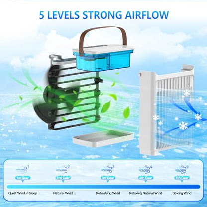 Aire acondicionado portátil, mini ventilador de refrigeració