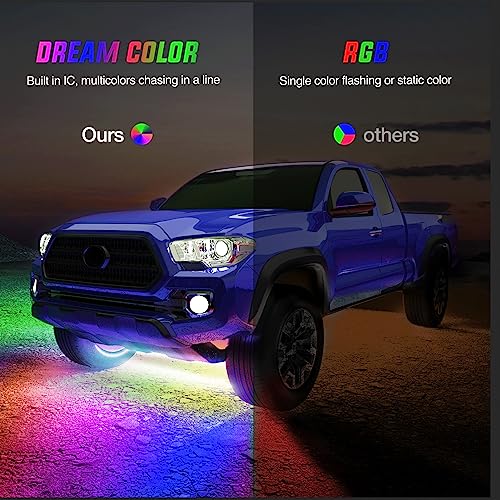 Nilight 6 tiras de luces de neón para automóvil, 300 LED, mu