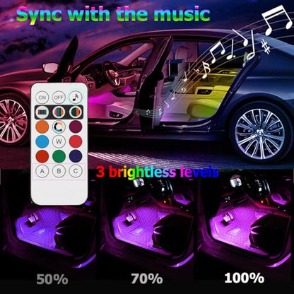 SUNCARACCL 4 luces LED inalámbricas para el interior del aut