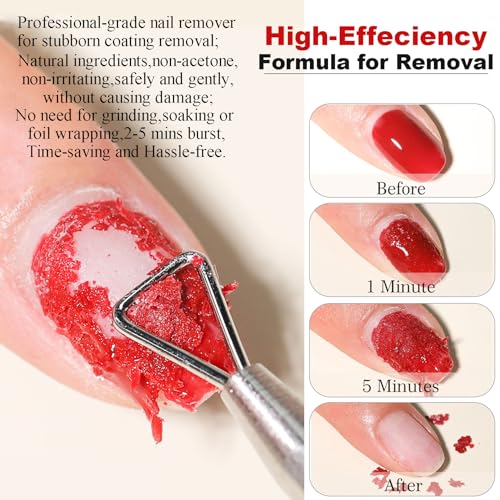 Kit de removedor de esmalte de gel, 2 unidades de removedor