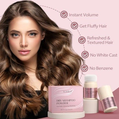 YLNALO Champú seco en polvo, paquete de 2 unidades, cabello