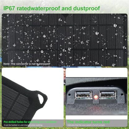 Cargador de panel solar portátil de 14 W, cargador de teléfo
