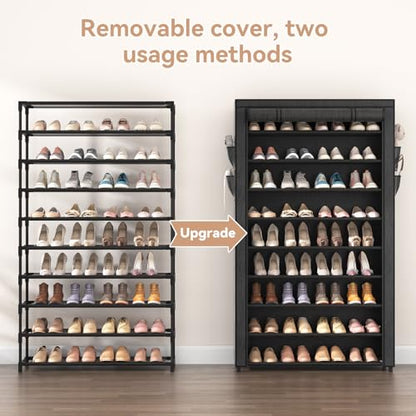 Zapatero con fundas – Organizador de zapatos de 10 niveles d